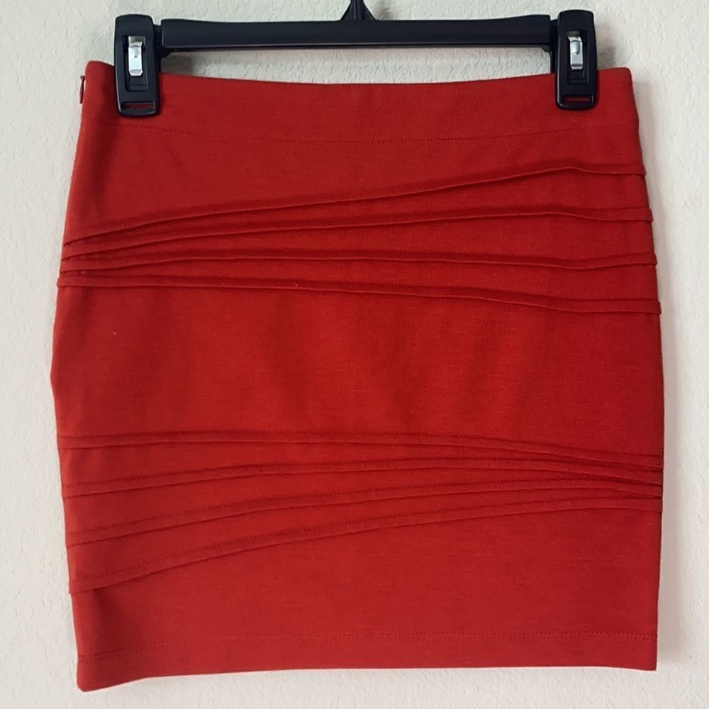 Penshoppe Orange Bodycon Mini Skirt Medium